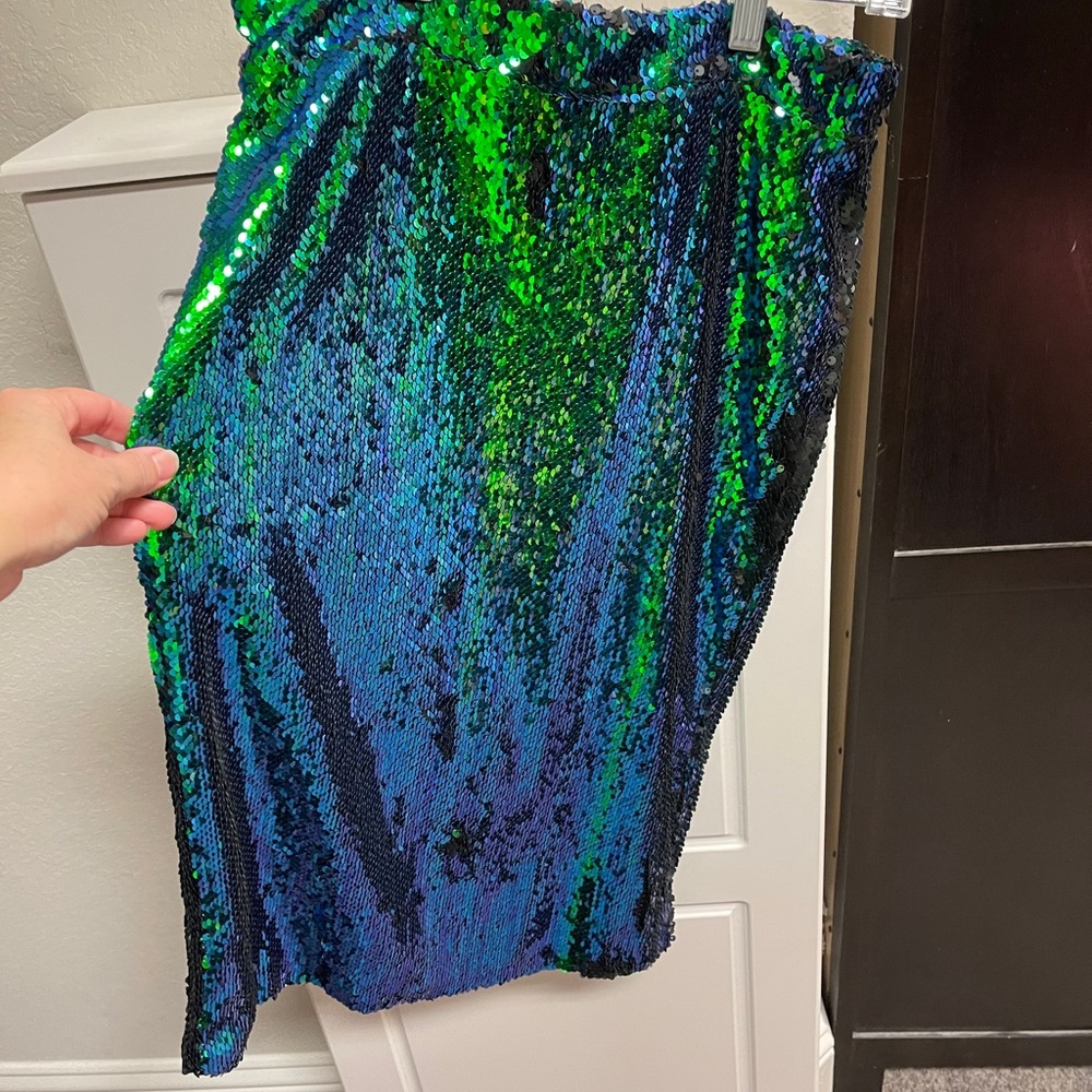 Mermaid sequin pencil skirt